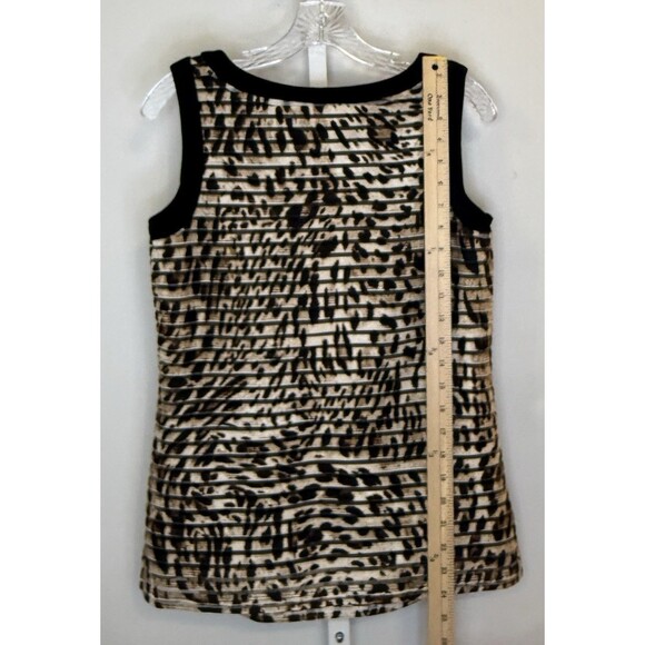 Chico’s Travelers Leopard Print Sleeveless Tank Top Women’s 0 (4/6) Stretch - Picture 4 of 7
